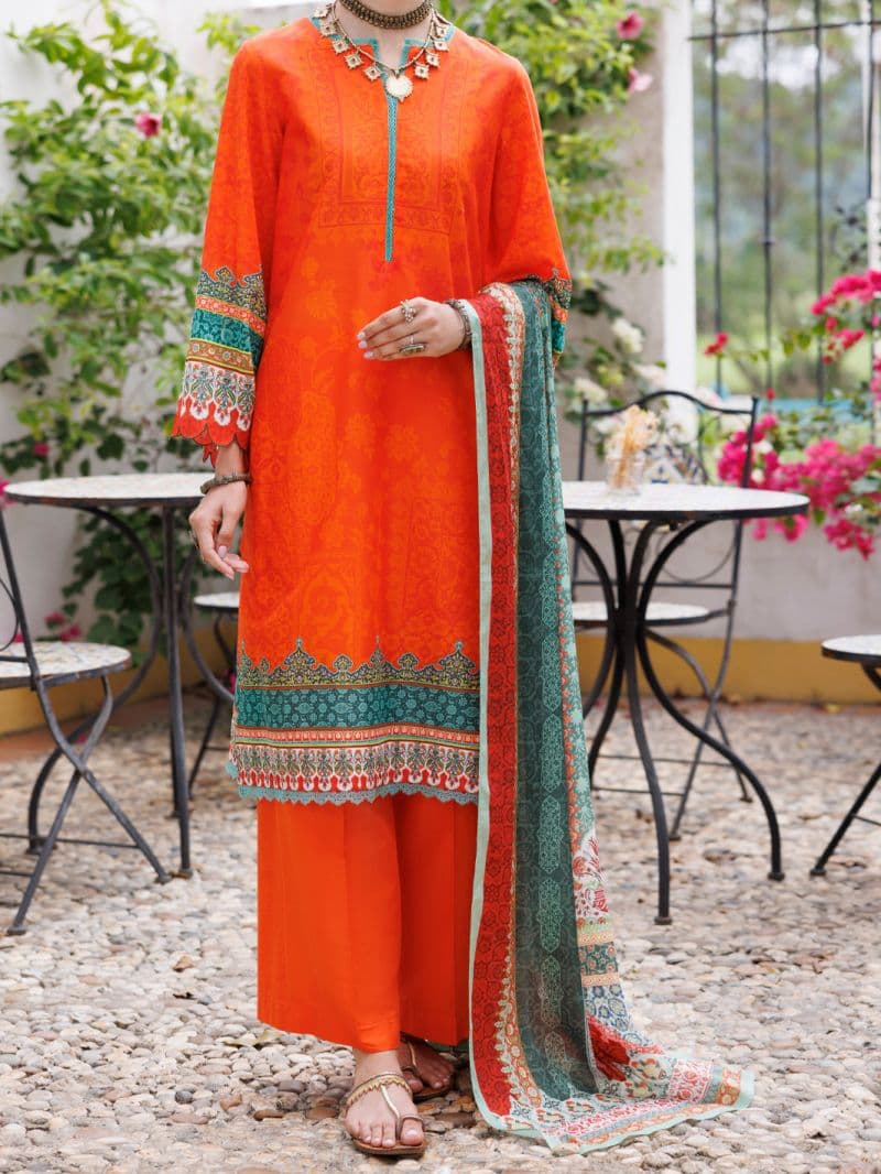 Orange Lawn 3 Piece Unstitched thumbnail