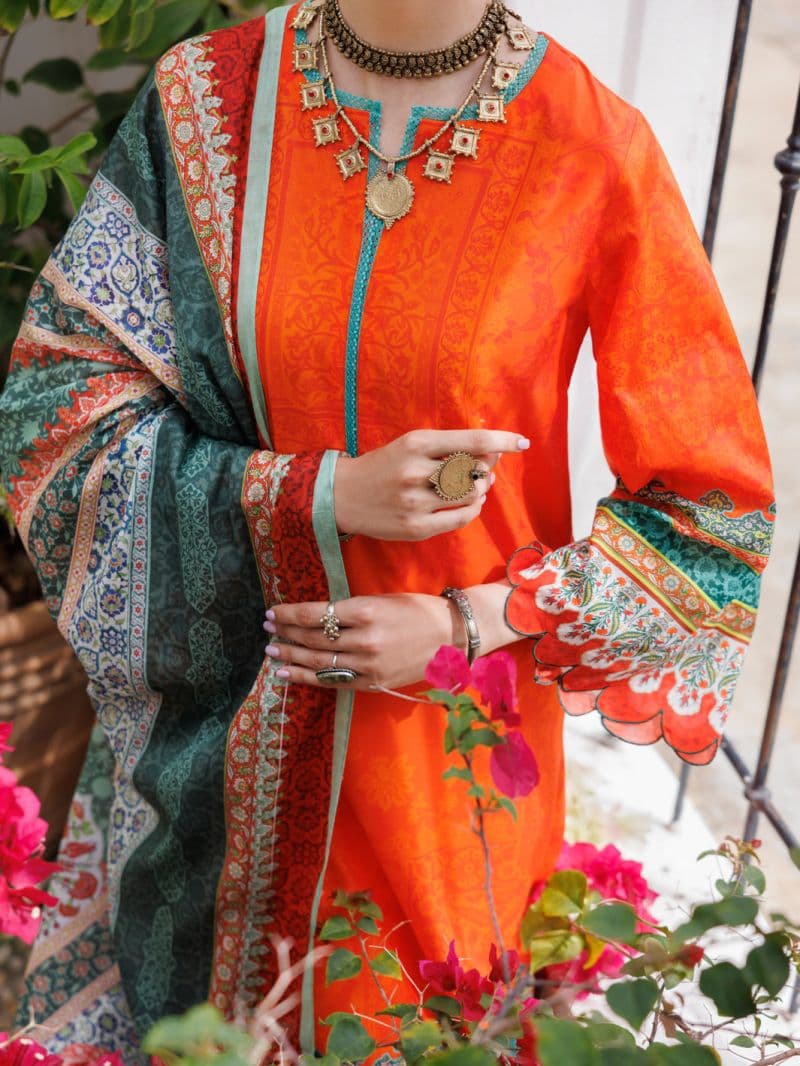 Orange Lawn 3 Piece Unstitched thumbnail