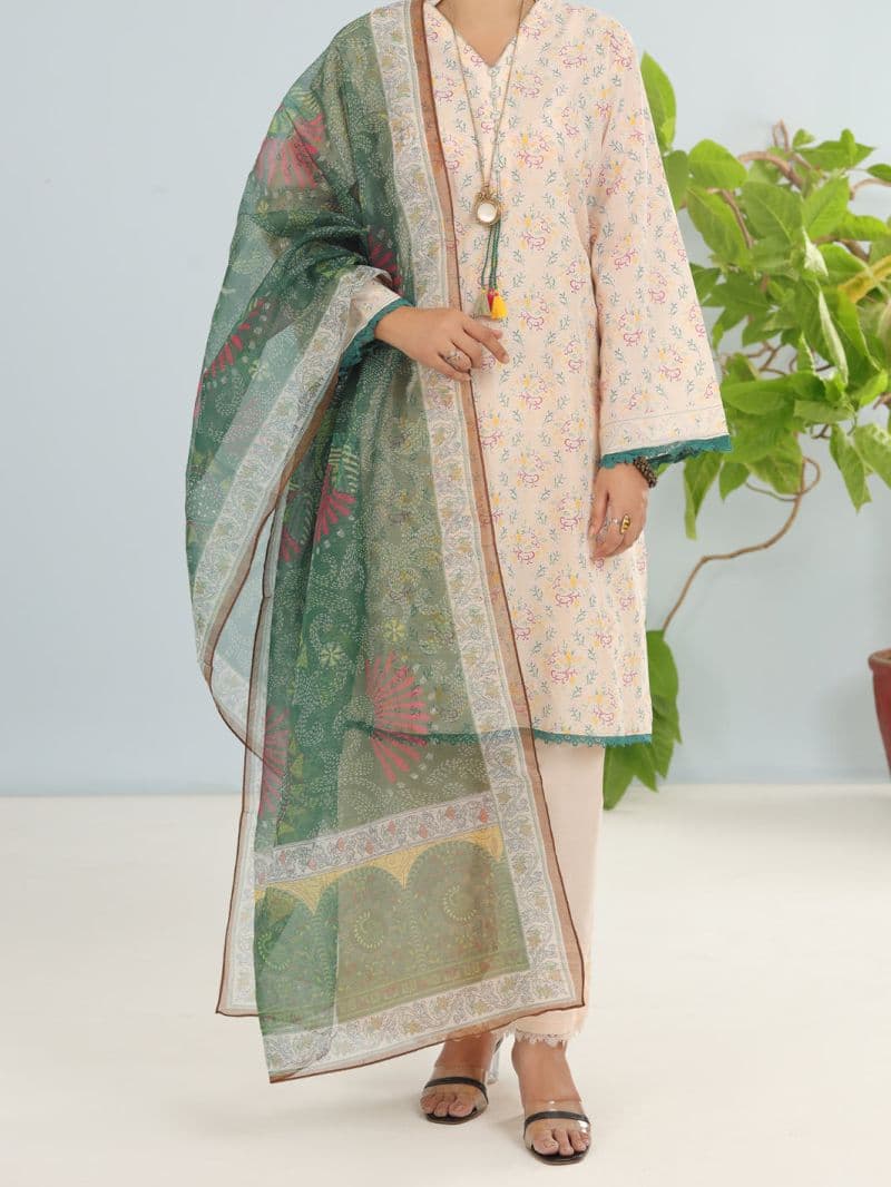 Beige Lawn 3Pc Unstitched thumbnail