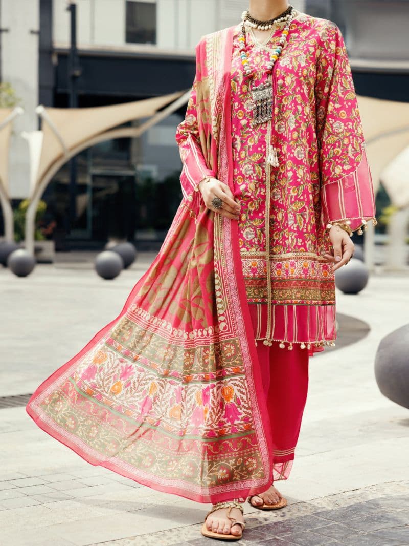 Fuchsia Lawn 3Pc Unstitched thumbnail