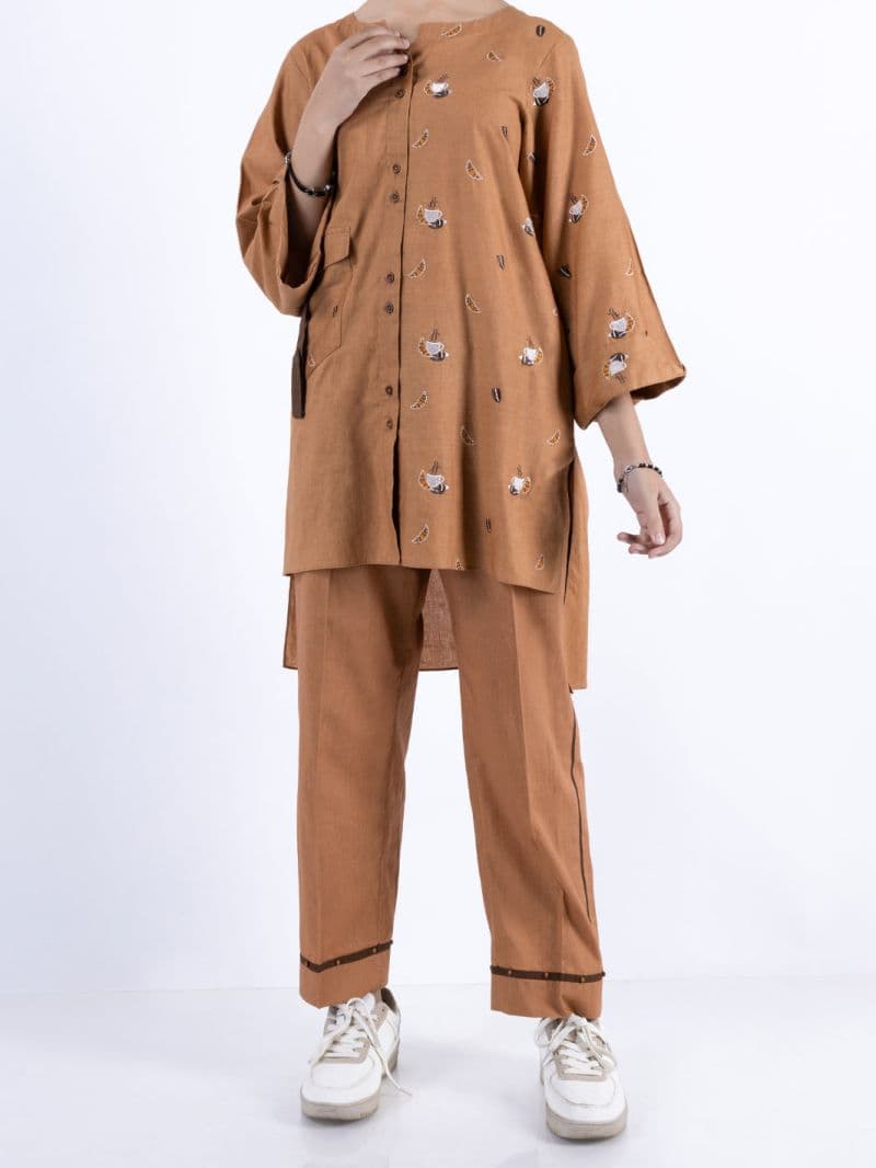 Khaki Cambric Kurti thumbnail