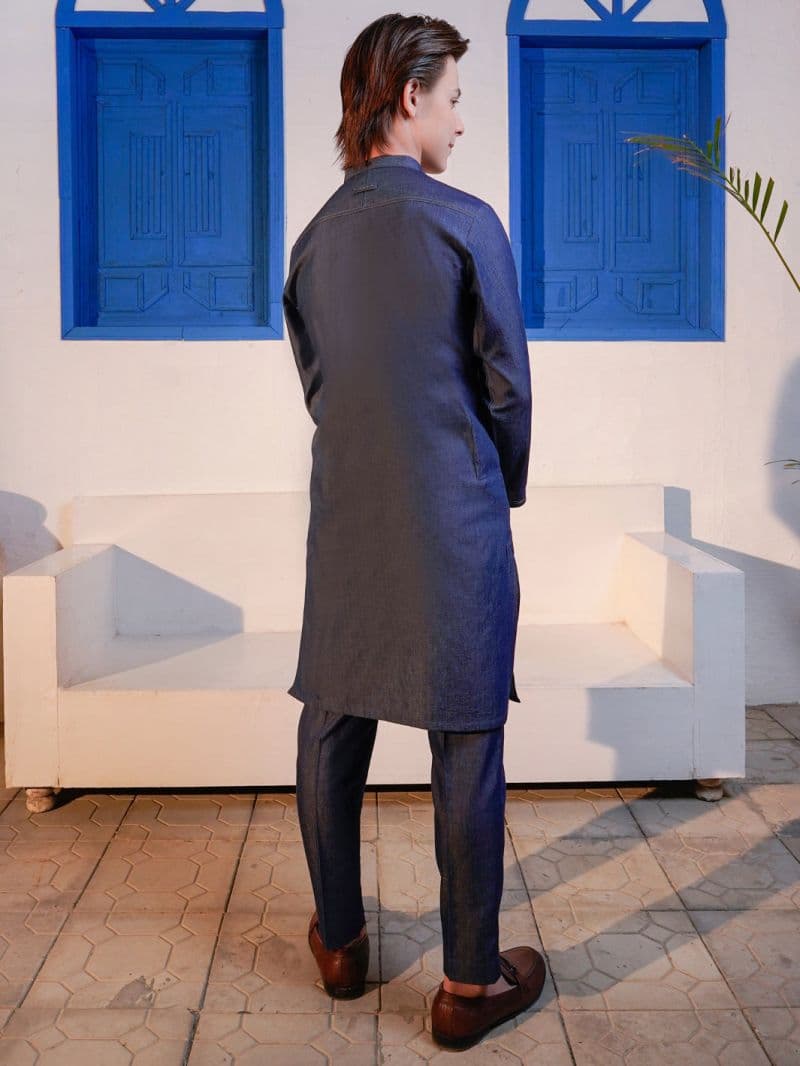 Indigo Blended Kurta Trouser thumbnail
