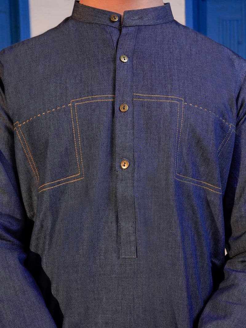 Indigo Blended Kurta Trouser thumbnail