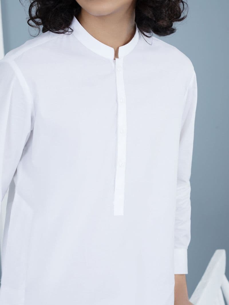 White Cotton Kurta Trouser thumbnail