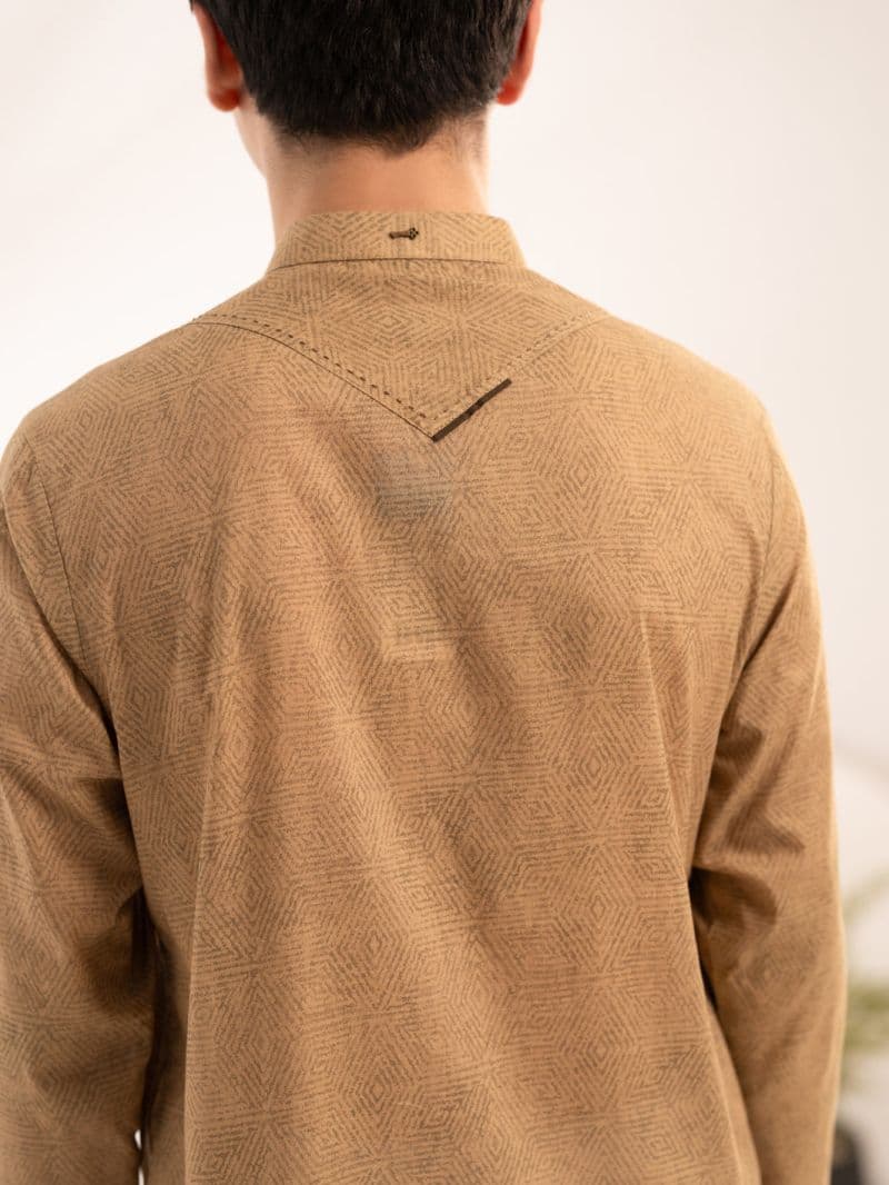 Beige Cotton Kurta thumbnail