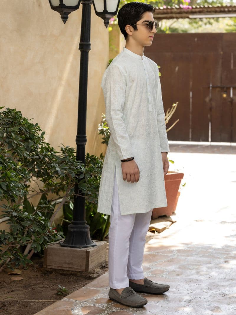 Pastel Green Cotton Kurta thumbnail