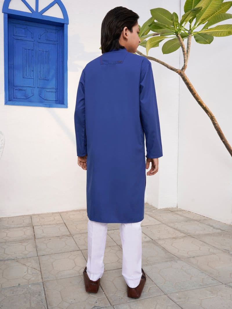 Blue Blended Kurta thumbnail