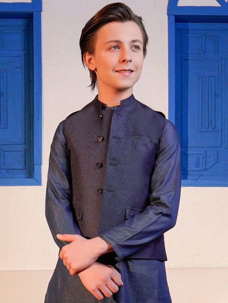 Dark Blue Blended Waistcoat thumbnail