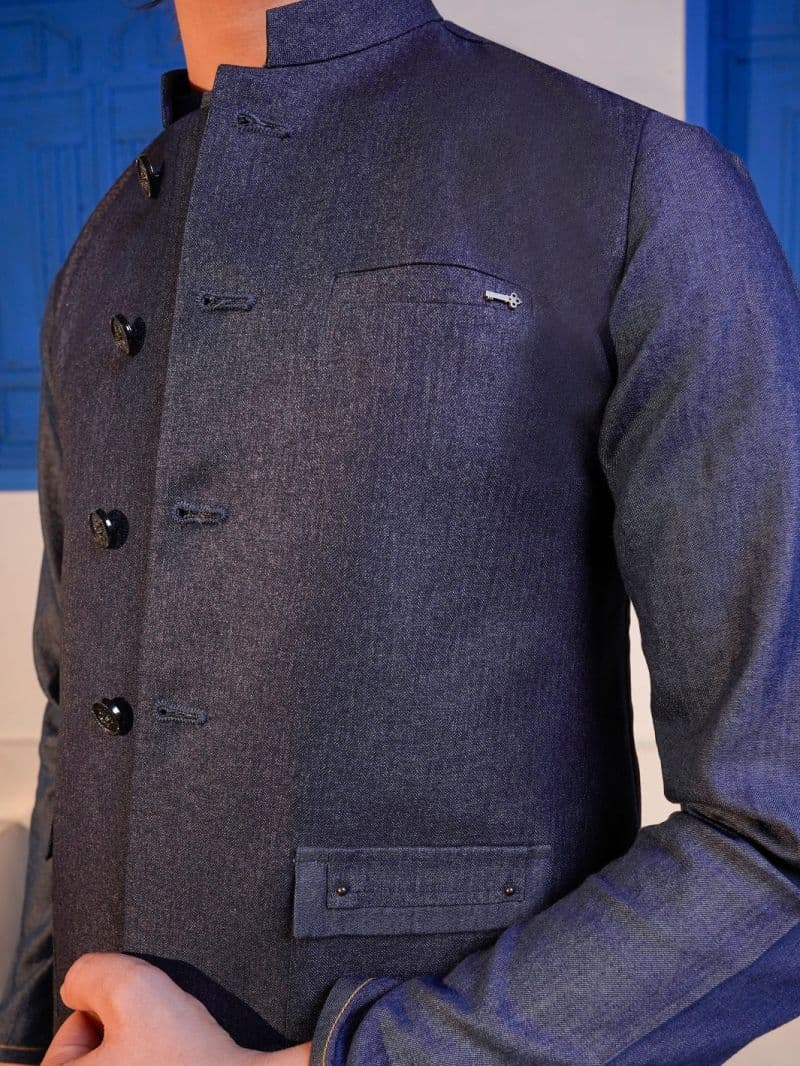 Dark Blue Blended Waistcoat thumbnail