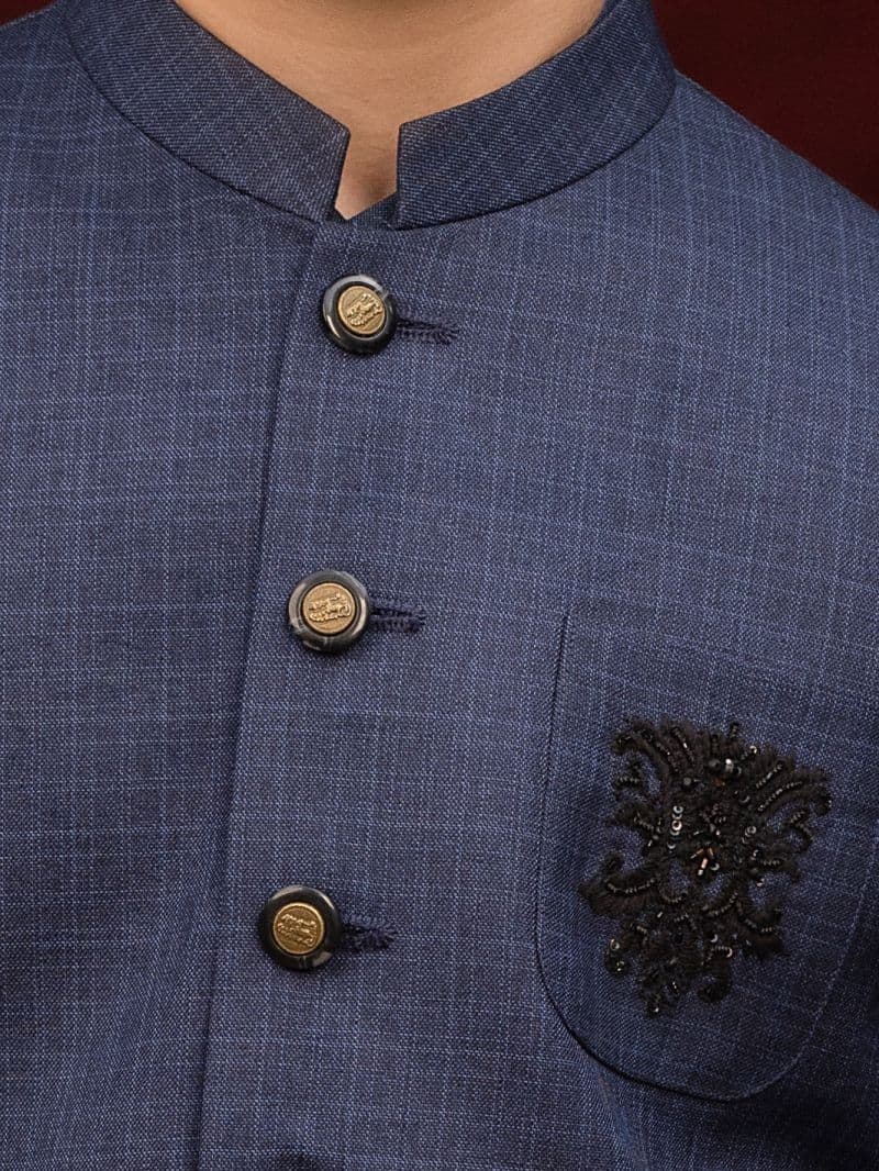 Dark Blue Blended Boy Waistcoat thumbnail