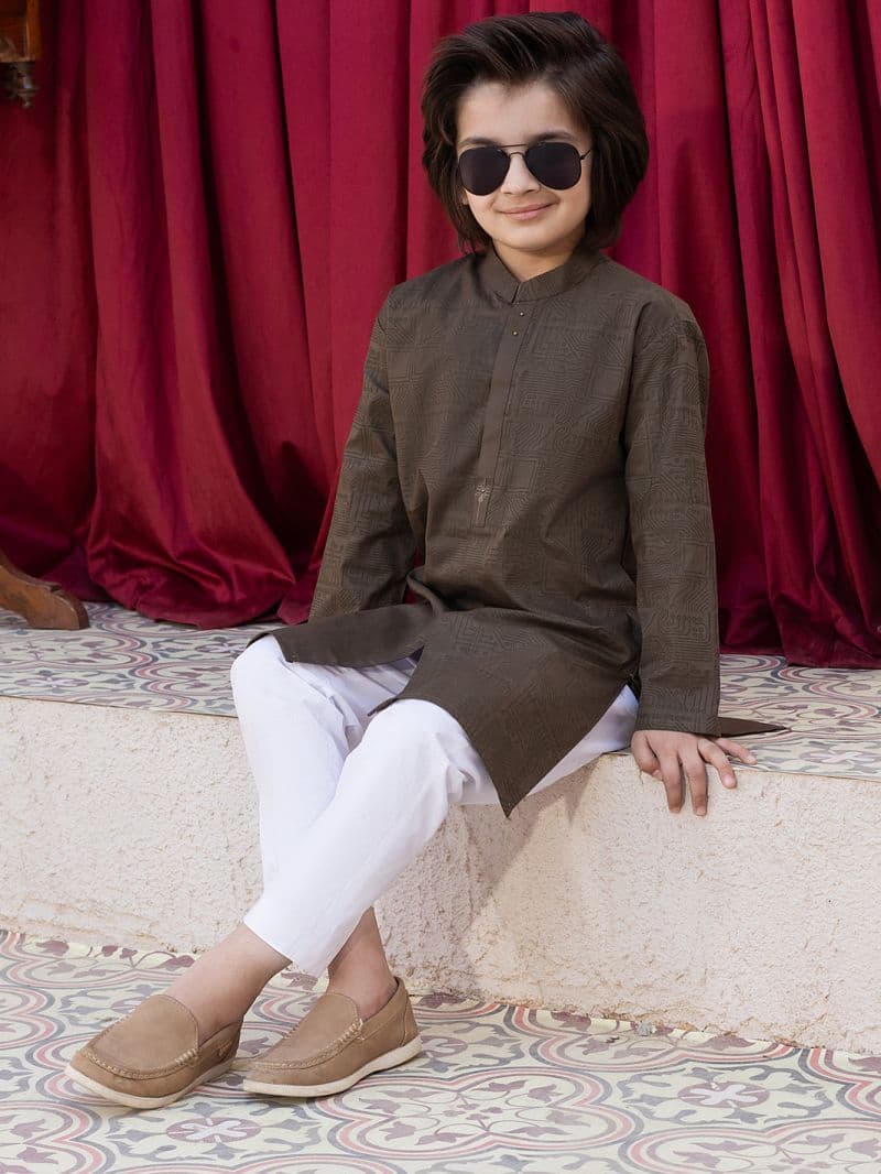 Kahi Green Cotton Kurta thumbnail
