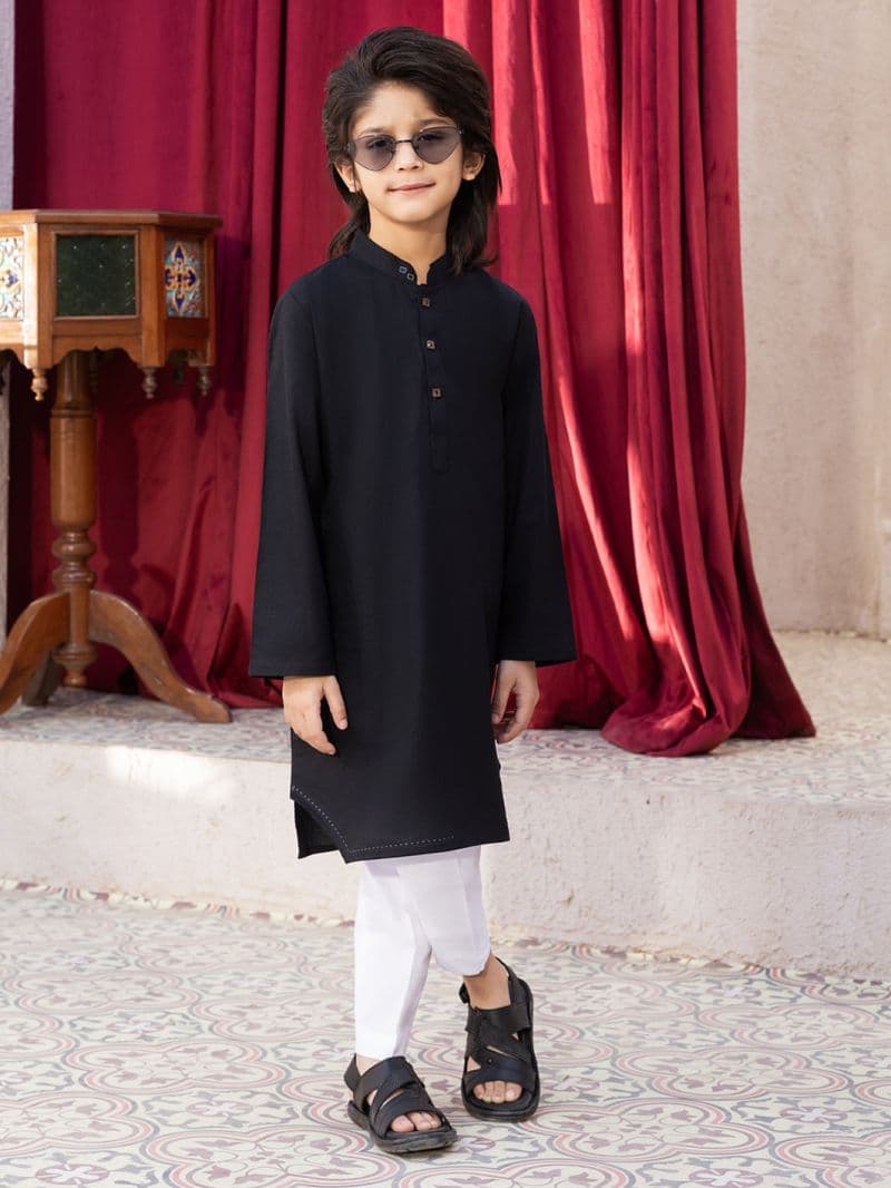 Black Cotton Kurta thumbnail