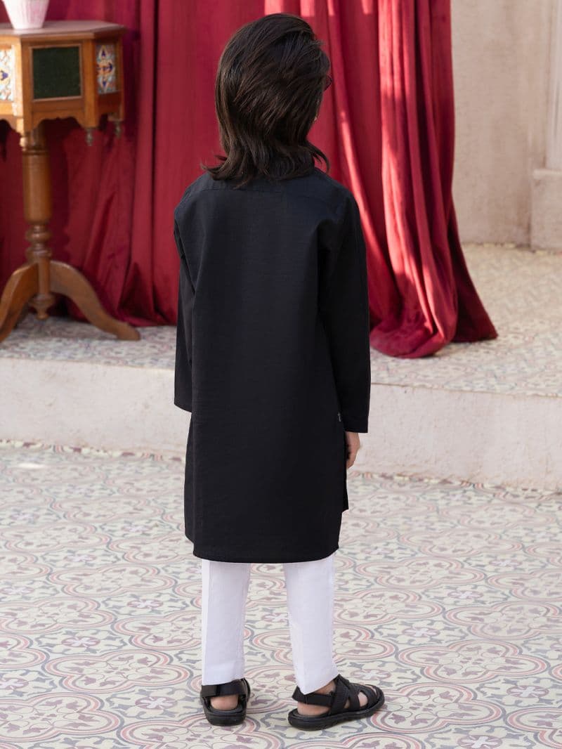 Black Cotton Kurta thumbnail