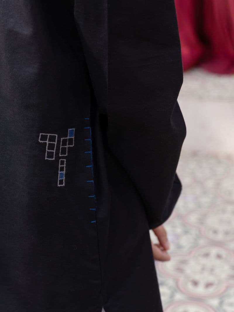 Black Cotton Kurta thumbnail