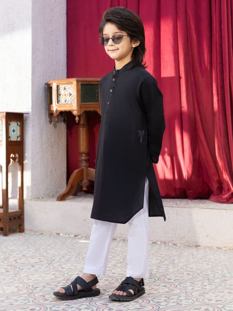 Black Cotton Kurta thumbnail