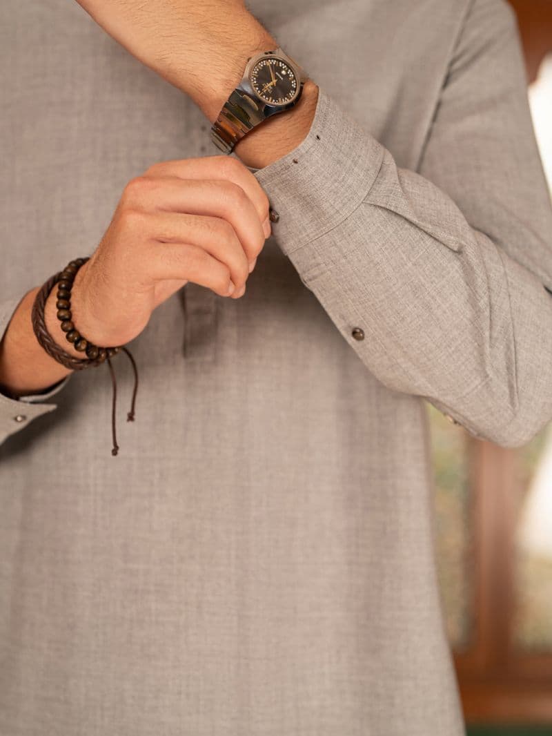 Ash Grey Kameez Shalwar thumbnail