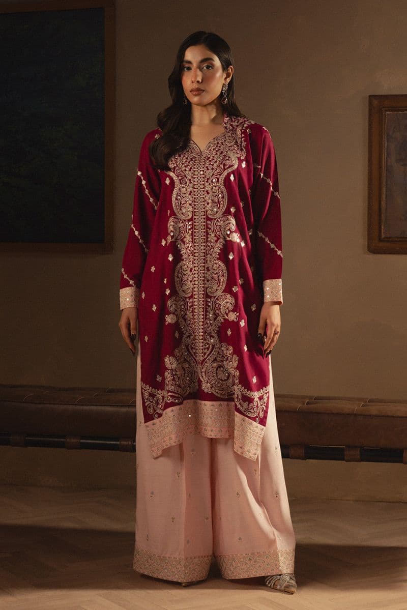 2 PIECE EMBROIDERED KHADDAR SHIRT (LUXURY-PRET) thumbnail