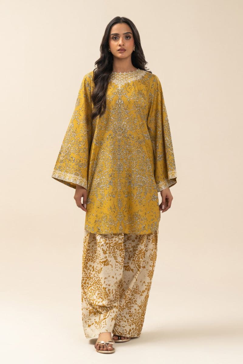 2 PIECE EMBROIDERED LAWN SUIT-AMBER IRIS (UNSTITCHED) thumbnail