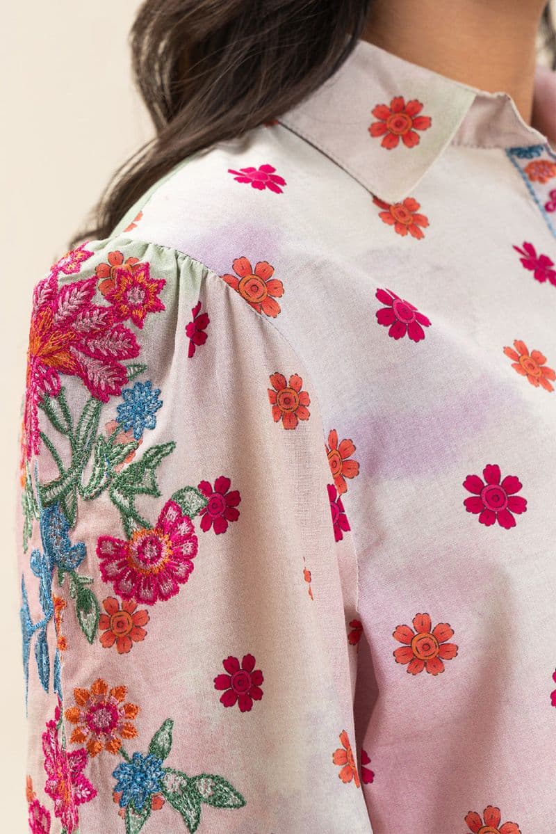 2 Piece Embroidered Lawn Suit - Petal Poetry Unstitched thumbnail