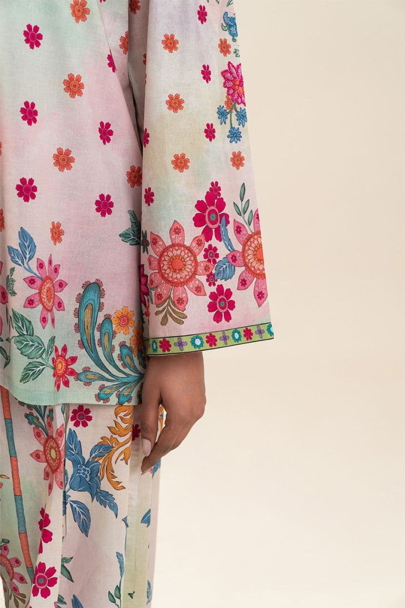 2 Piece Embroidered Lawn Suit - Petal Poetry Unstitched thumbnail