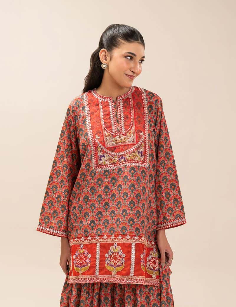 2 PIECE ETHNIC EMBROIDERED SUIT - alternate view