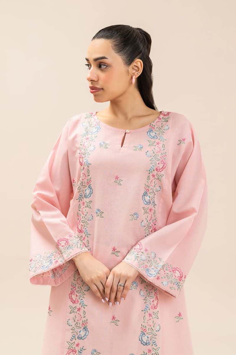 EMBROIDERED SLUB SHIRT (PRET)