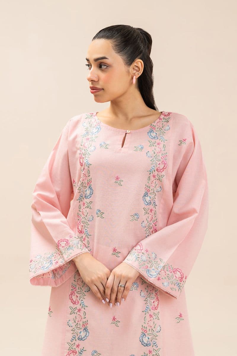 EMBROIDERED SLUB SHIRT (PRET) thumbnail