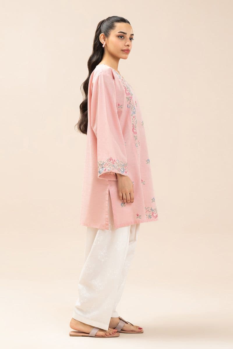 EMBROIDERED SLUB SHIRT (PRET) thumbnail