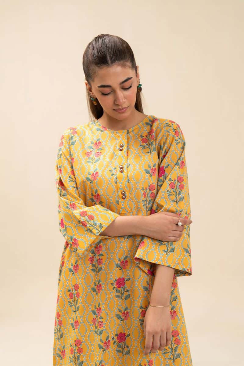 PRINTED TWO WAY SLUB SHIRT (PRET)