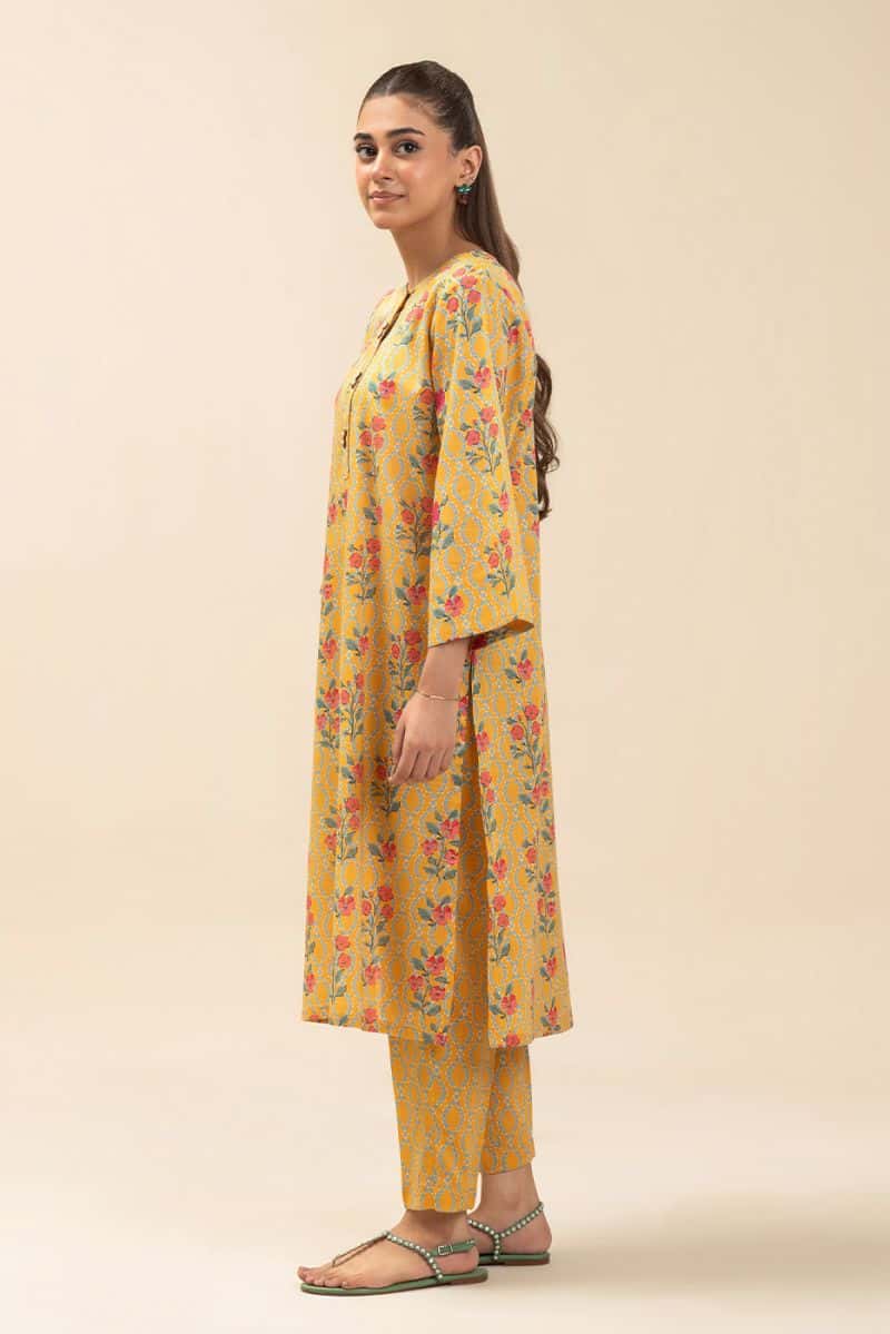 PRINTED TWO WAY SLUB SHIRT (PRET) - alternate view