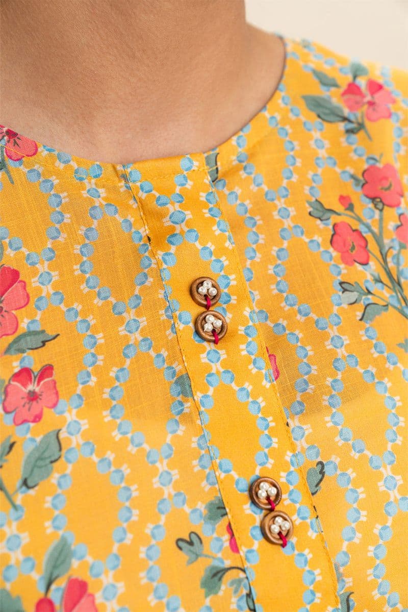 PRINTED TWO WAY SLUB SHIRT (PRET) thumbnail