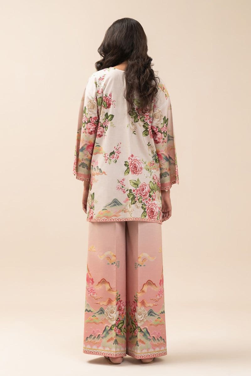 2 PIECE PRINT LAWN SUIT-ROSY SYMPHONY (UNSTITCHED) thumbnail