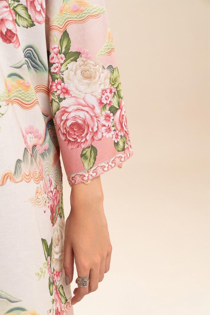 2 PIECE PRINT LAWN SUIT-ROSY SYMPHONY (UNSTITCHED) thumbnail