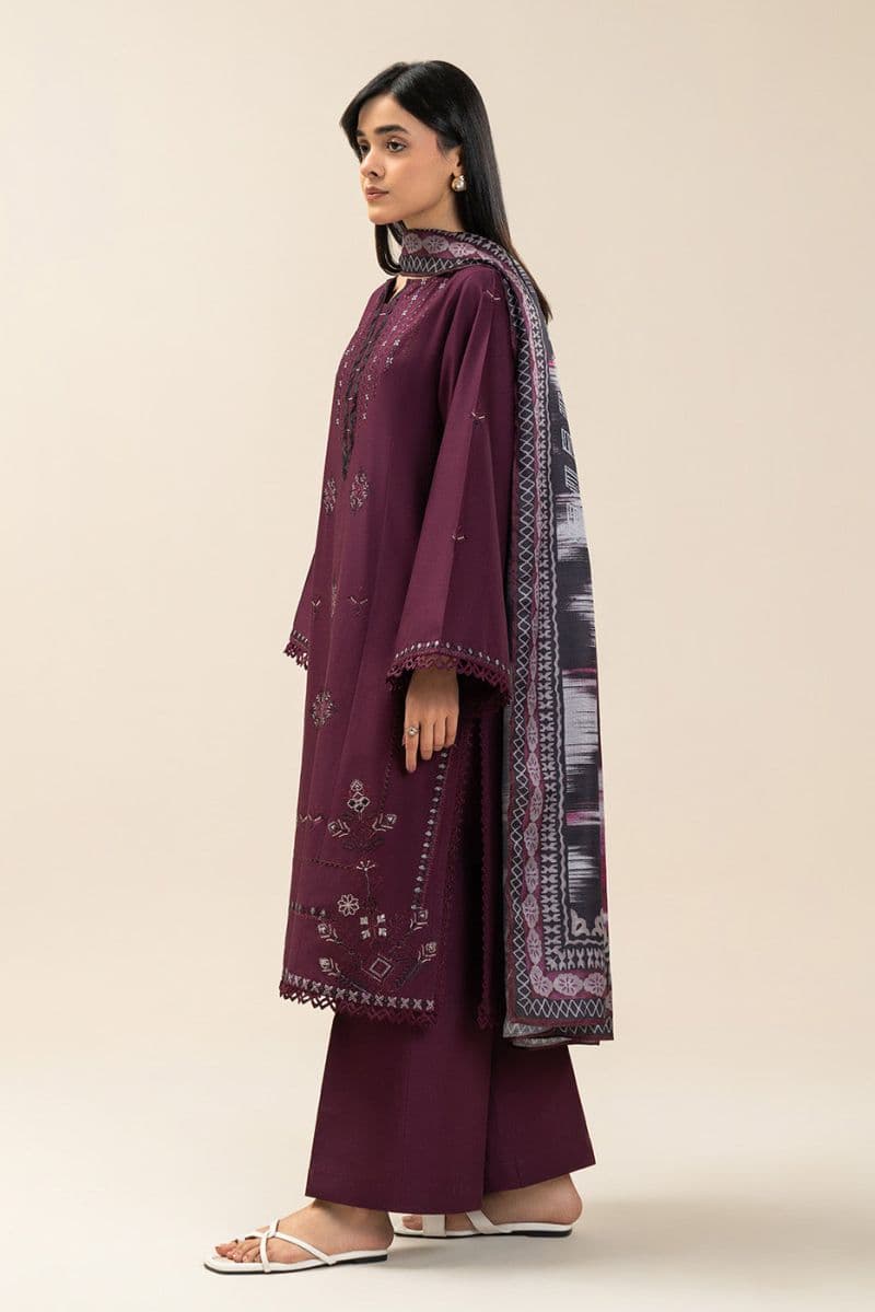 3 PIECE EMBROIDERED LAWN SUIT-TRIBAL CODE (UNSTITCHED) thumbnail