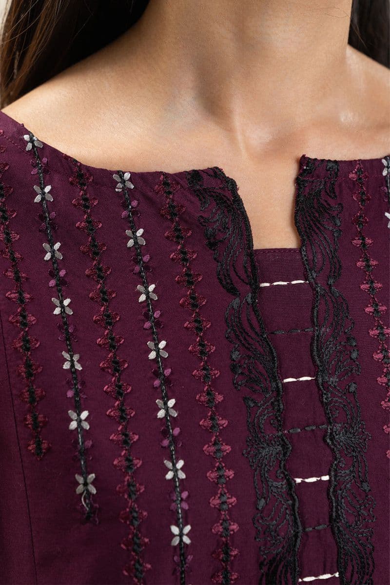 3 PIECE EMBROIDERED LAWN SUIT-TRIBAL CODE (UNSTITCHED) thumbnail