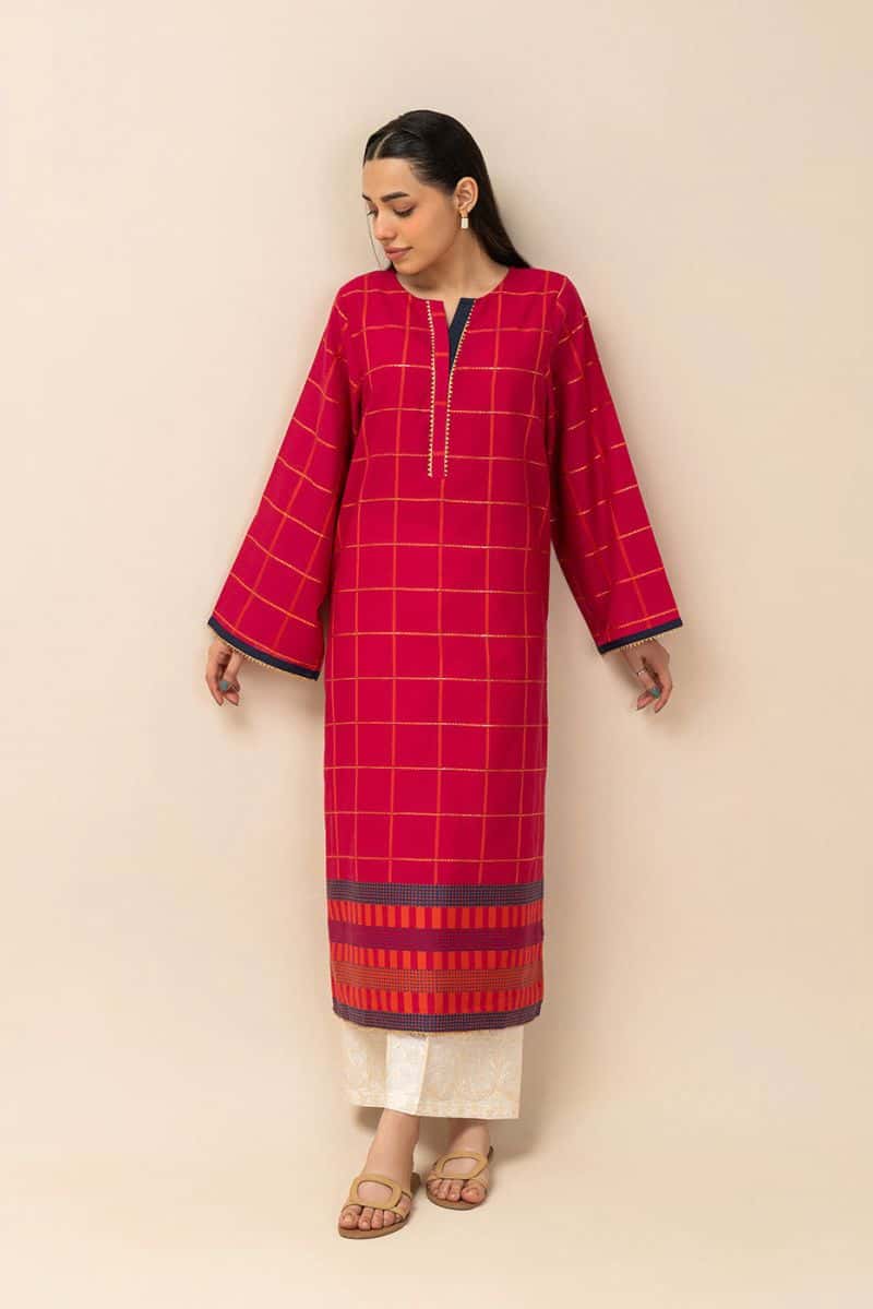 SOLID JACQUARD SHIRT (PRET)
