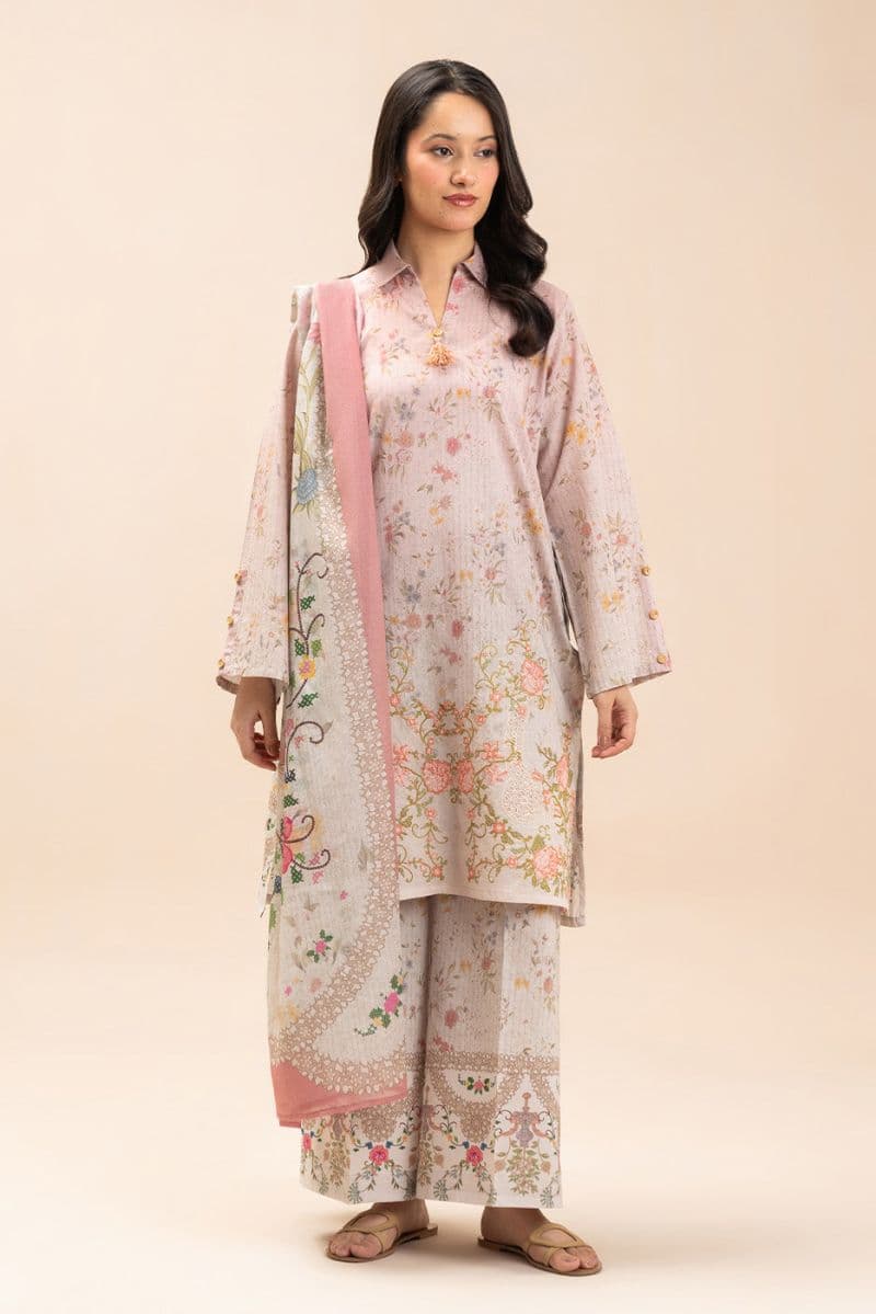 3 PIECE EMBROIDERED LAWN SUIT-VICTORIAN CHARM (UNSTITCHED) thumbnail