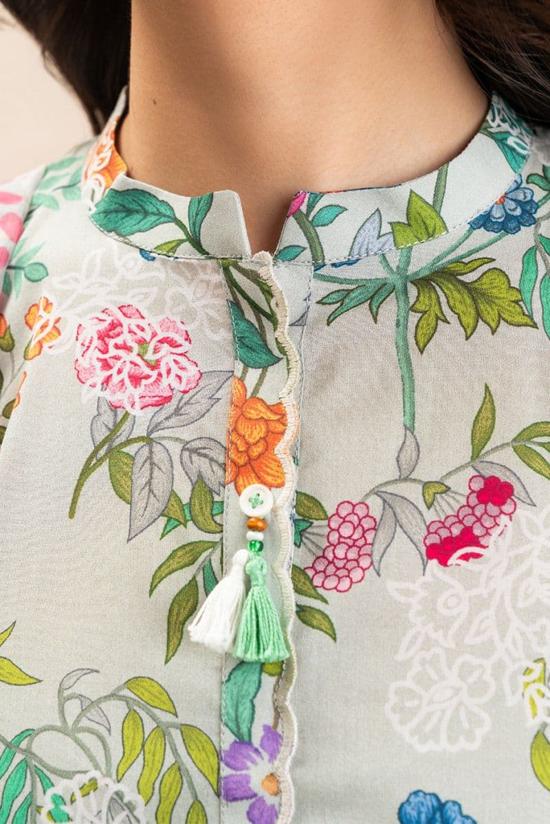3 PIECE EMBROIDERED LAWN SUIT-FLORAL MEDLEY (UNSTITCHED) thumbnail