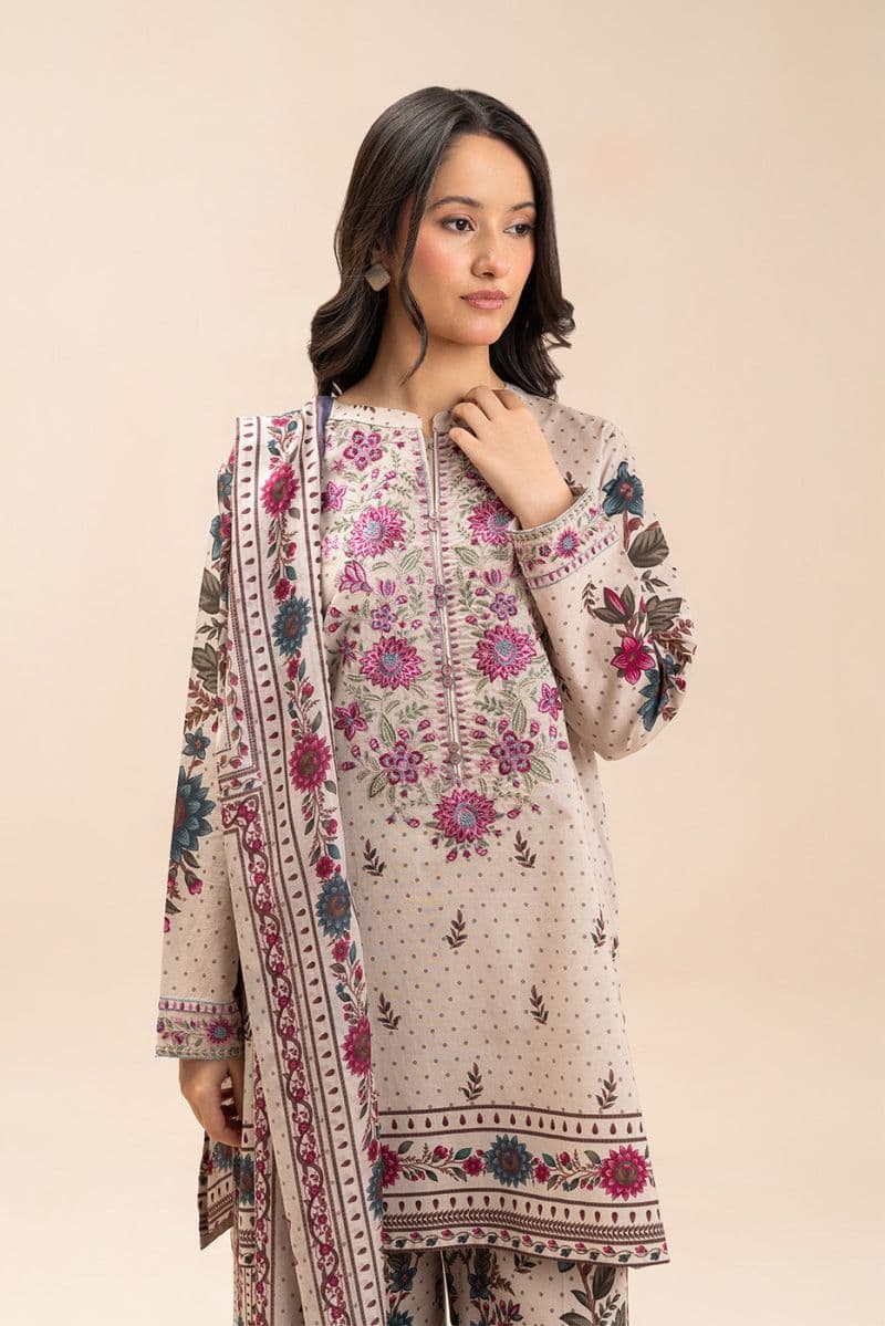 3 PIECE EMBROIDERED LAWN SUIT-FLEUR CHARM (UNSTITCHED) thumbnail