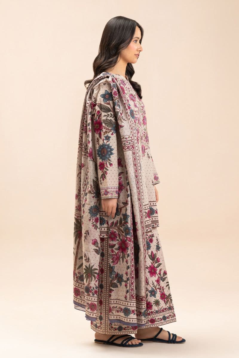 3 PIECE EMBROIDERED LAWN SUIT-FLEUR CHARM (UNSTITCHED) thumbnail