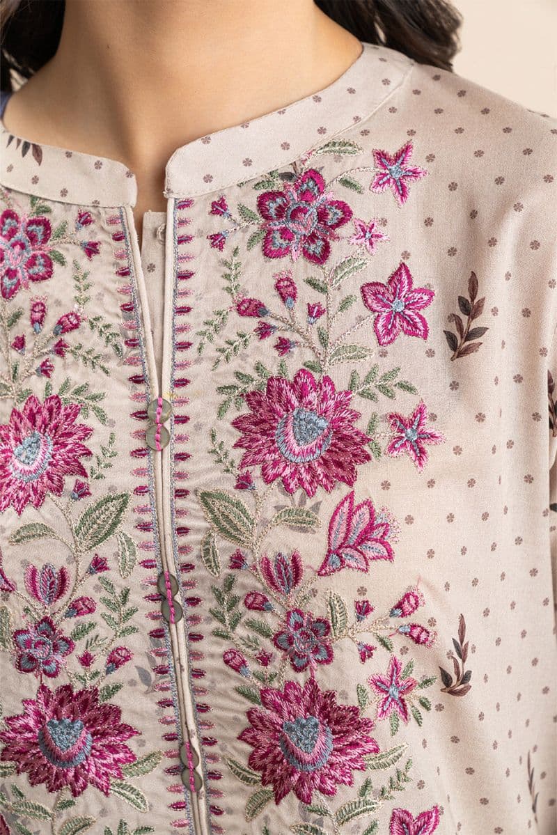 3 PIECE EMBROIDERED LAWN SUIT-FLEUR CHARM (UNSTITCHED) thumbnail