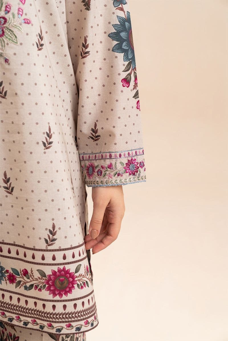 3 PIECE EMBROIDERED LAWN SUIT-FLEUR CHARM (UNSTITCHED) thumbnail