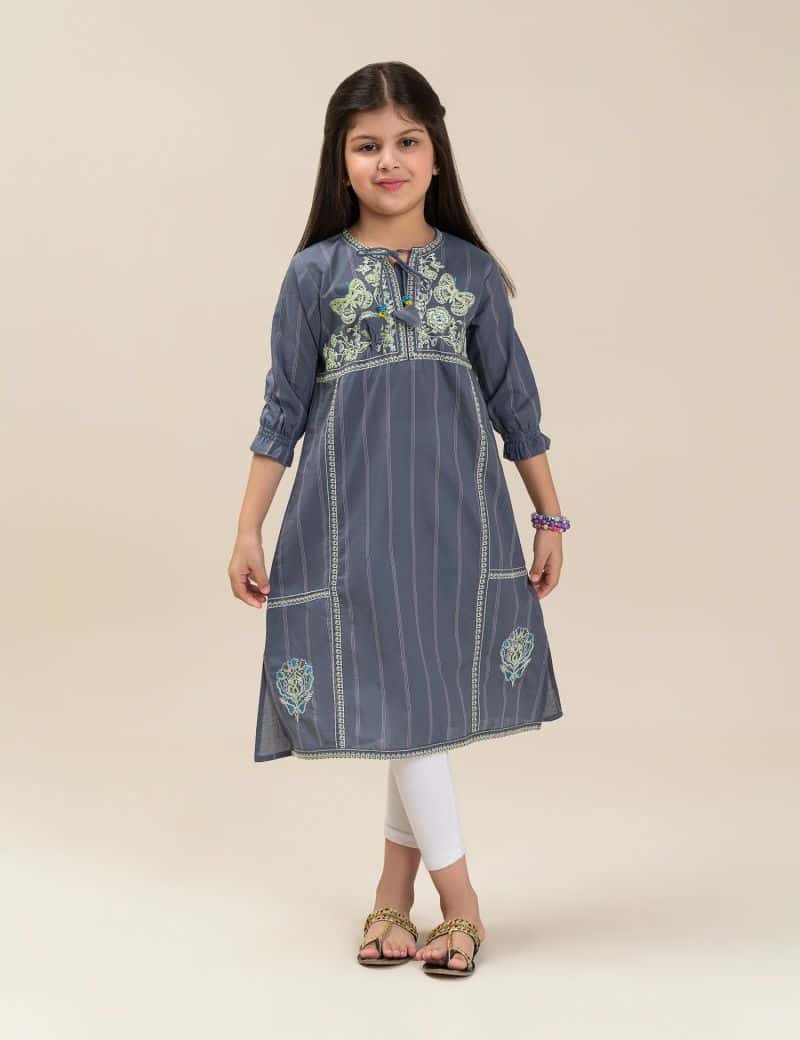 BUTTERFLY EMBROIDERED DRESS