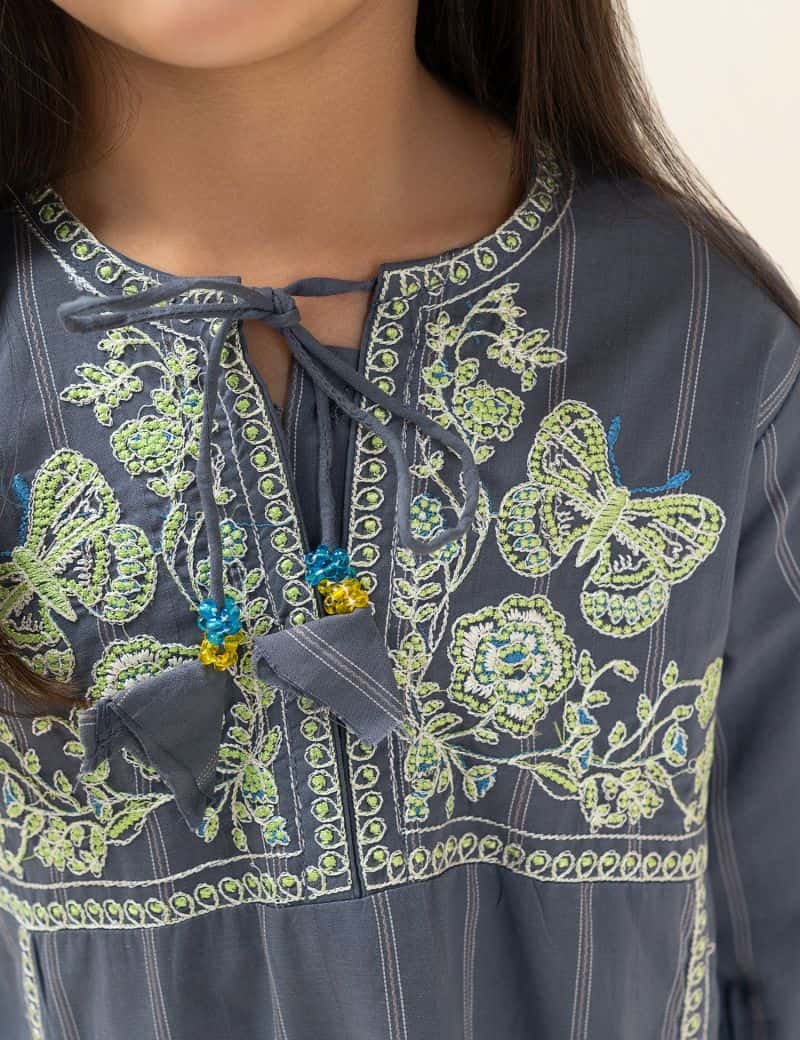 BUTTERFLY EMBROIDERED DRESS - alternate view