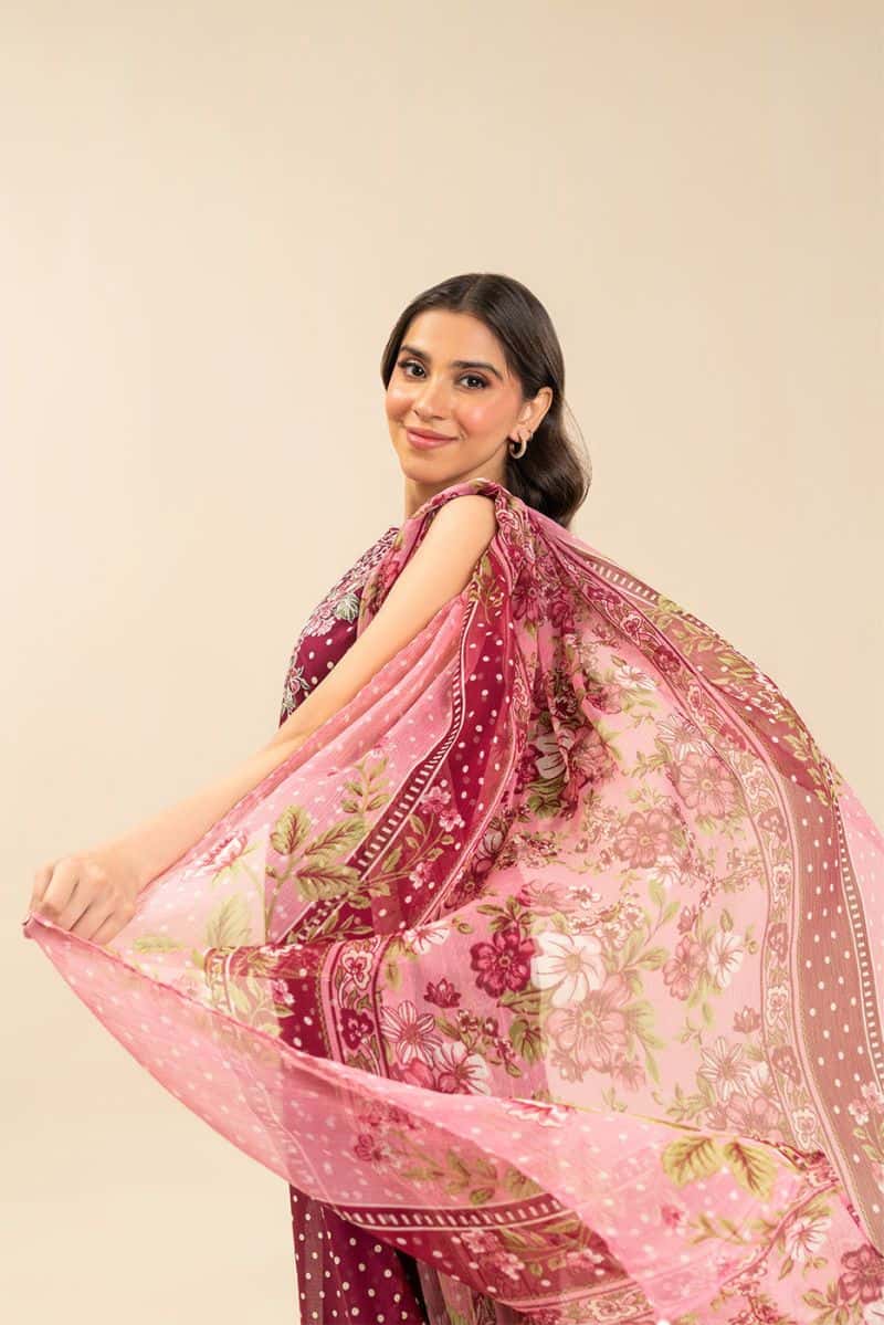 3 PIECE EMBROIDERED LAWN SUIT-BERRY BLUSH (UNSTITCHED)
