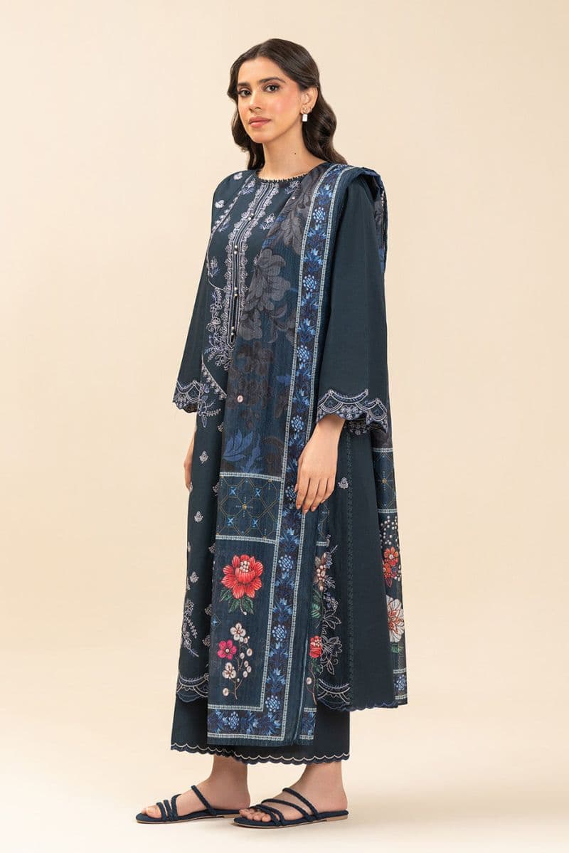 3 PIECE EMBROIDERED LAWN SUIT-MIDNIGHT QUARTZ (UNSTITCHED) thumbnail