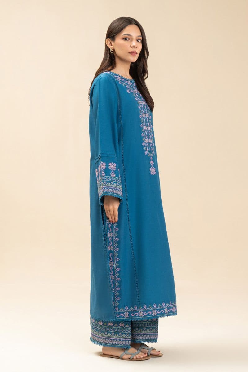2 PICE EMBROIDERED LAWN SUIT-MARINE CHARM (UNSTITCHED) thumbnail
