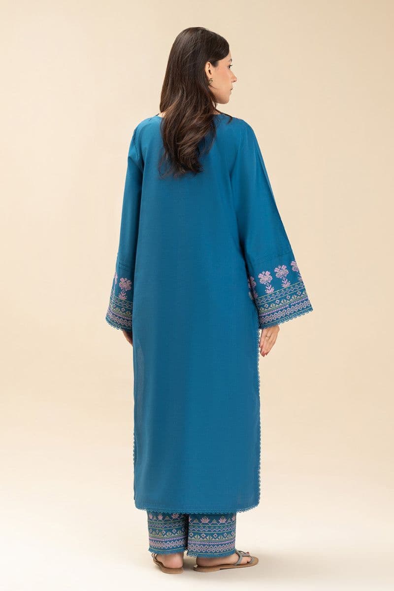 2 PICE EMBROIDERED LAWN SUIT-MARINE CHARM (UNSTITCHED) thumbnail