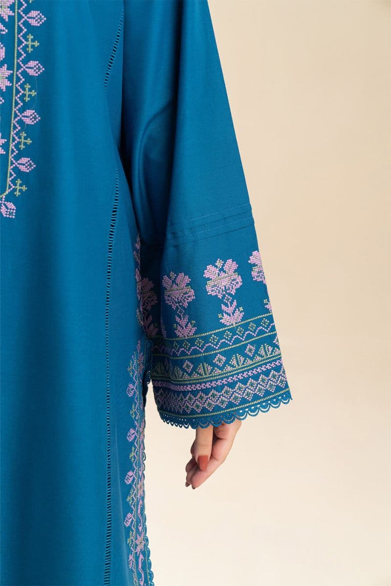 2 PICE EMBROIDERED LAWN SUIT-MARINE CHARM (UNSTITCHED) thumbnail