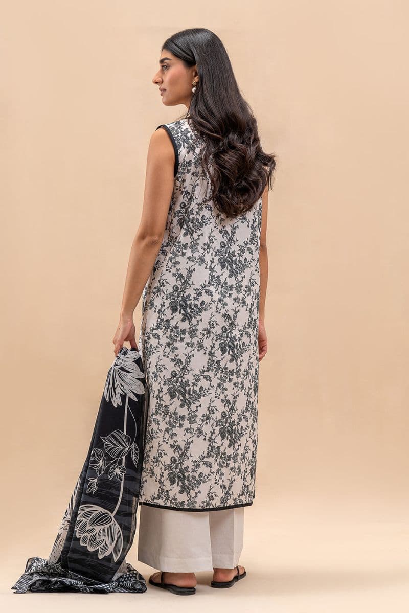 2 PIECE PRINTED LAWN SUIT-RAVEN BLISS (UNSTITCHED) thumbnail